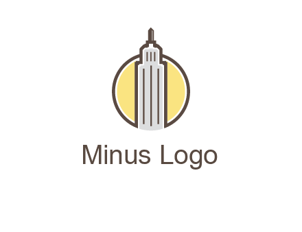 circle and empire state building logo