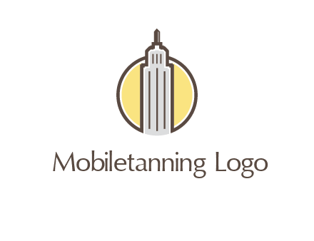 circle and empire state building logo