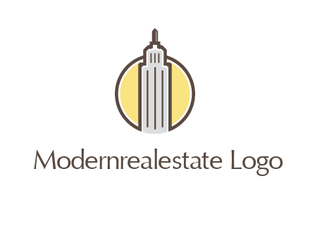 circle and empire state building logo