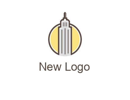 circle and empire state building logo