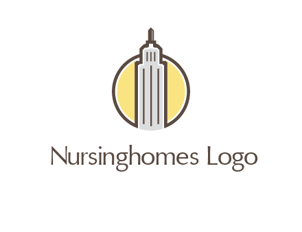 circle and empire state building logo
