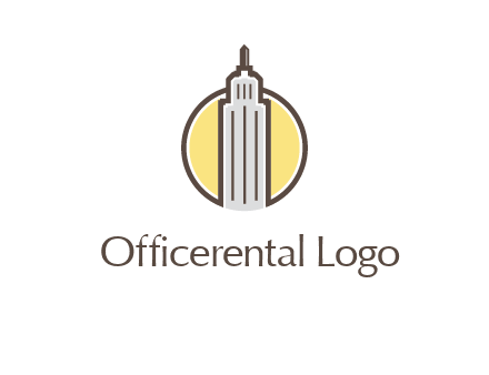 circle and empire state building logo
