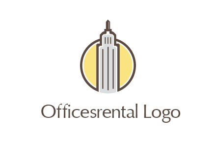 circle and empire state building logo