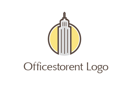 circle and empire state building logo