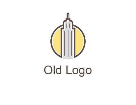 circle and empire state building logo