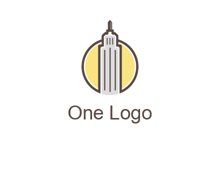circle and empire state building logo