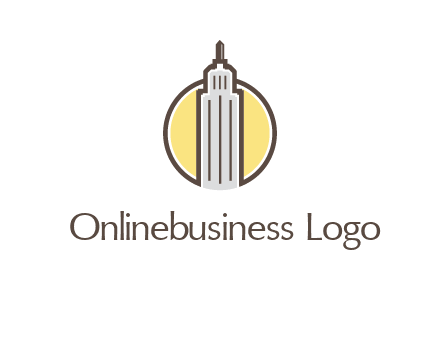 circle and empire state building logo