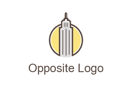 circle and empire state building logo