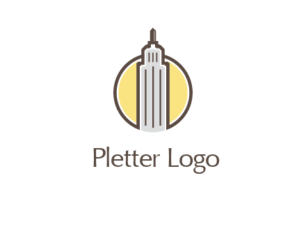 circle and empire state building logo