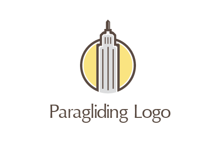 circle and empire state building logo