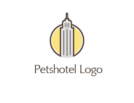 circle and empire state building logo