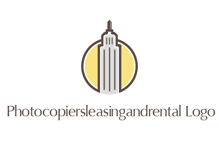 circle and empire state building logo