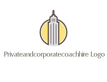 circle and empire state building logo