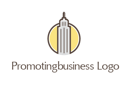 circle and empire state building logo