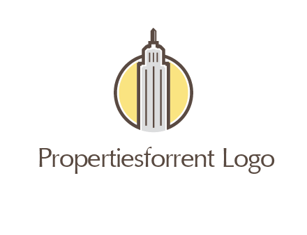 circle and empire state building logo