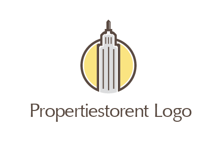 circle and empire state building logo