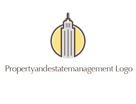 circle and empire state building logo