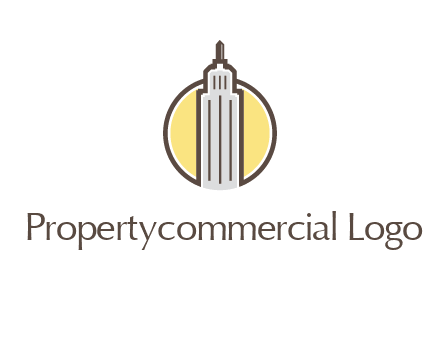 circle and empire state building logo