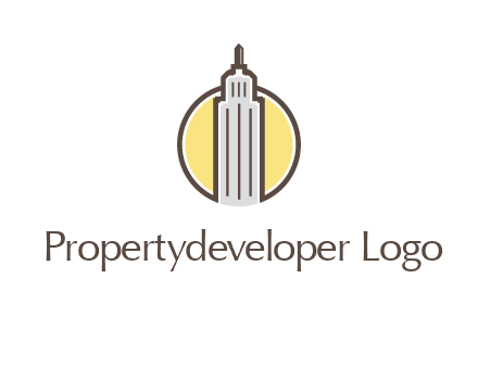circle and empire state building logo