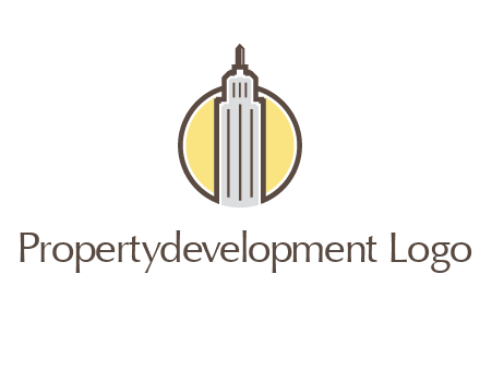 circle and empire state building logo