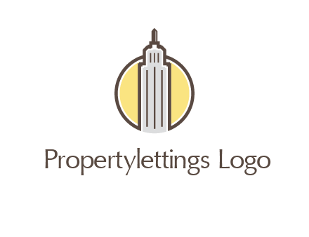 circle and empire state building logo