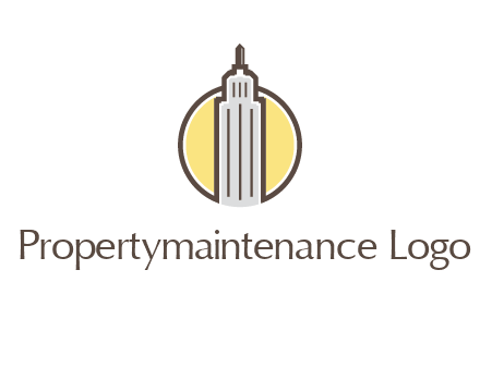 circle and empire state building logo