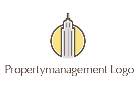 circle and empire state building logo