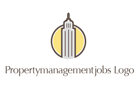 circle and empire state building logo
