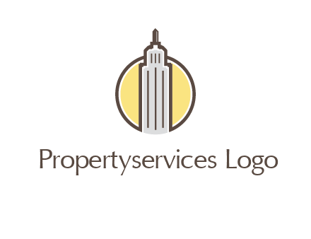 circle and empire state building logo