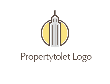 circle and empire state building logo
