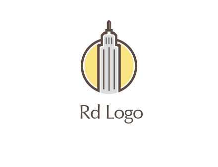 circle and empire state building logo