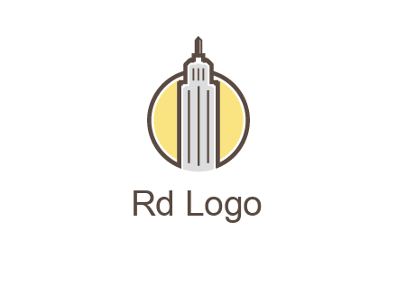 circle and empire state building logo