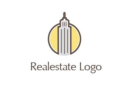circle and empire state building logo