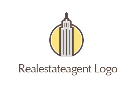 circle and empire state building logo