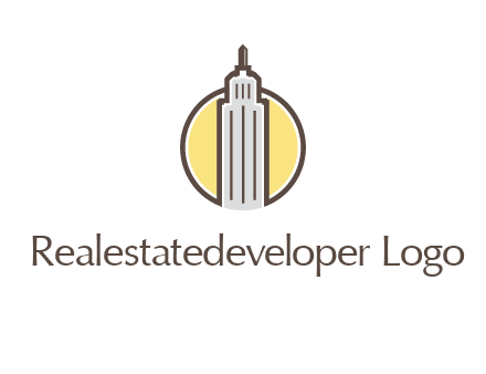 circle and empire state building logo