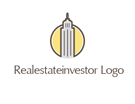 circle and empire state building logo