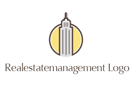 circle and empire state building logo