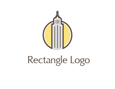 circle and empire state building logo