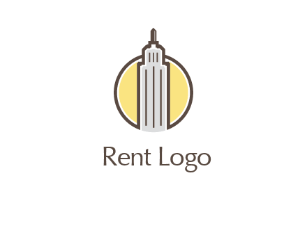 circle and empire state building logo