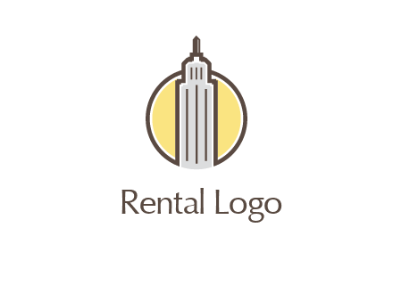 circle and empire state building logo