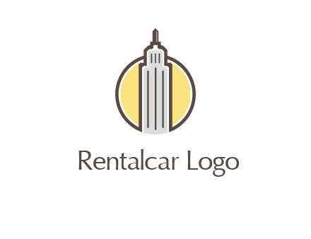circle and empire state building logo