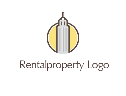 circle and empire state building logo