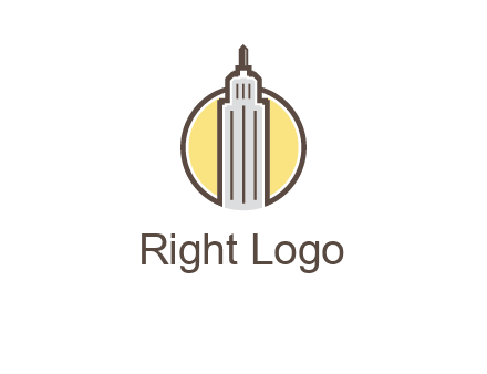 circle and empire state building logo