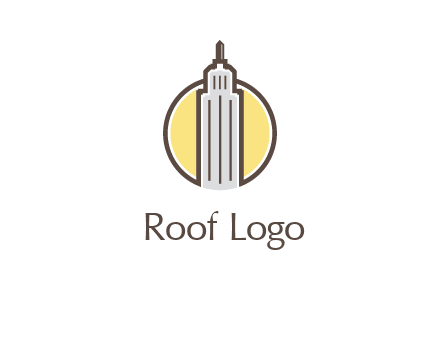 circle and empire state building logo