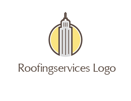 circle and empire state building logo