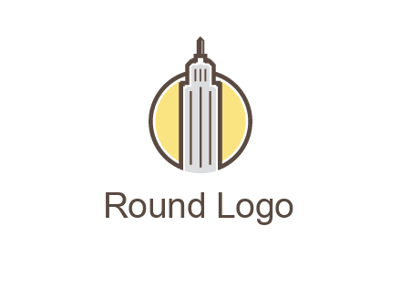 circle and empire state building logo