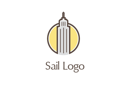 circle and empire state building logo