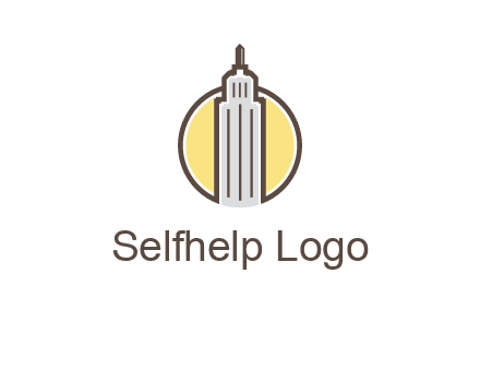 circle and empire state building logo