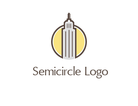 circle and empire state building logo