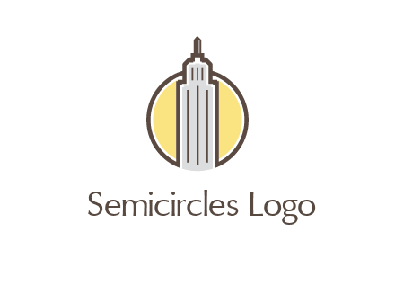 circle and empire state building logo